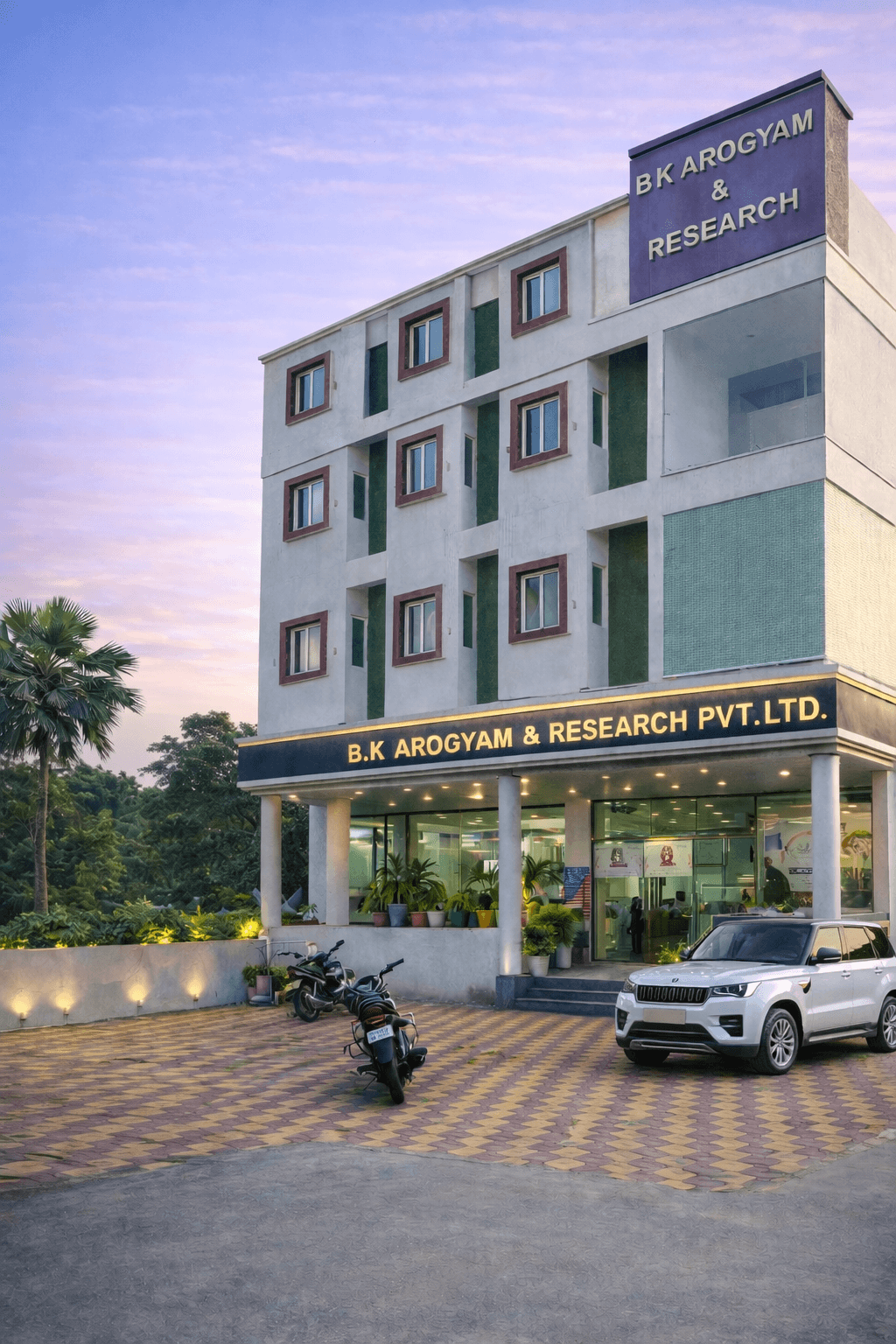 Indian doctor turned healthcare entrepreneur in modern clinic